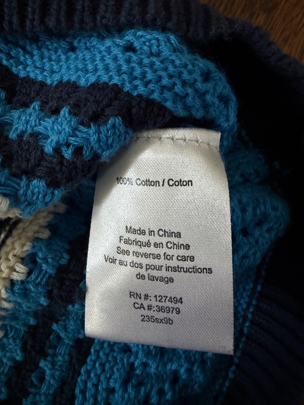 Heartloom Crochet Knit Tank Top Size Large Blue Yellow Multicolor Cotton - Picture 5 of 7